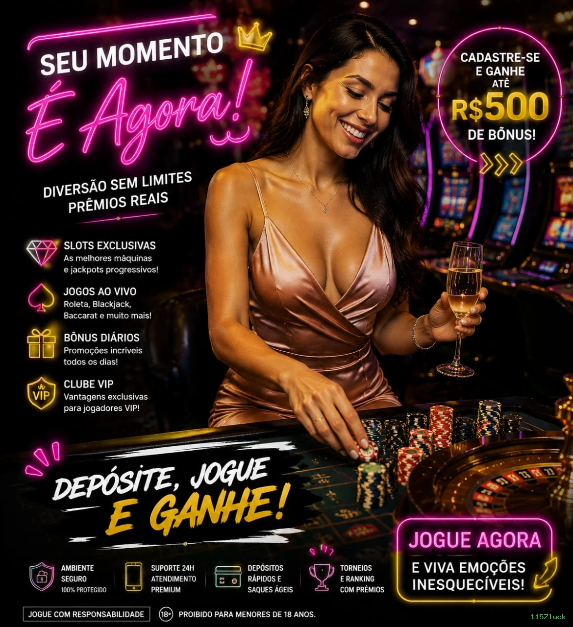 Ganhe prêmios incríveis na 1157luck